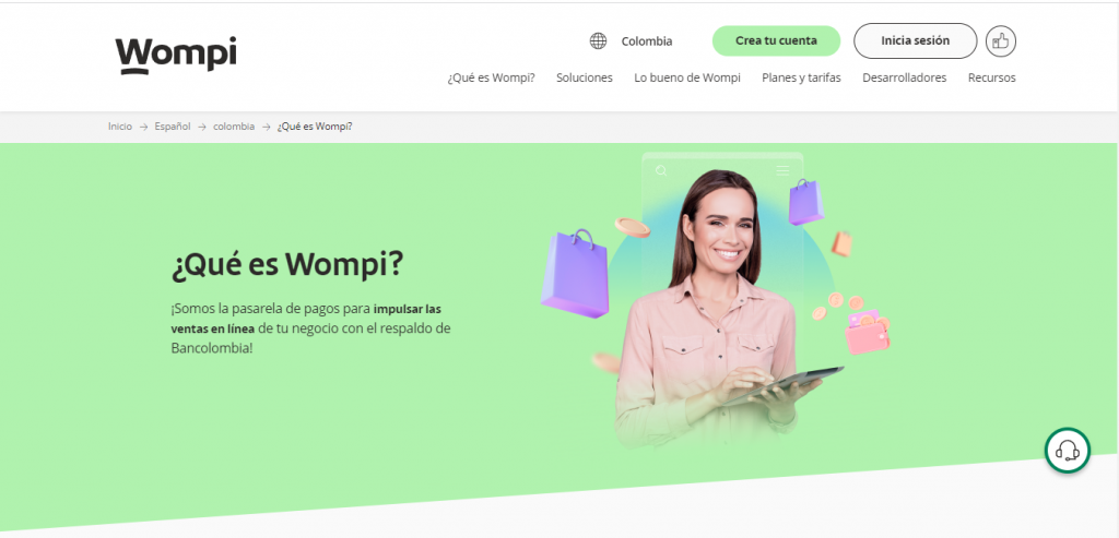 Wompi plataforma para recibir pagos electrónico